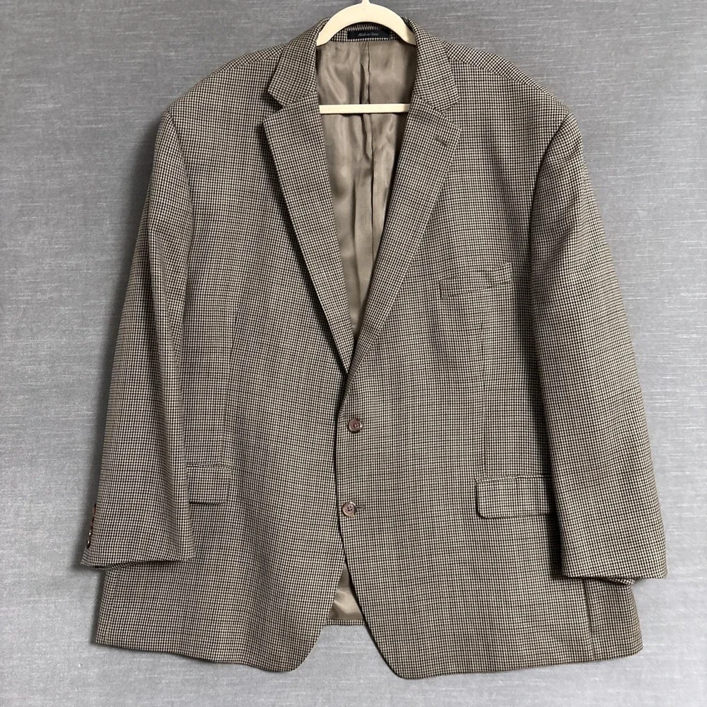 Lauren Ralph Lauren Sport Coat 56R Brown Check Wool Tweed Blazer Jacket Big Tall